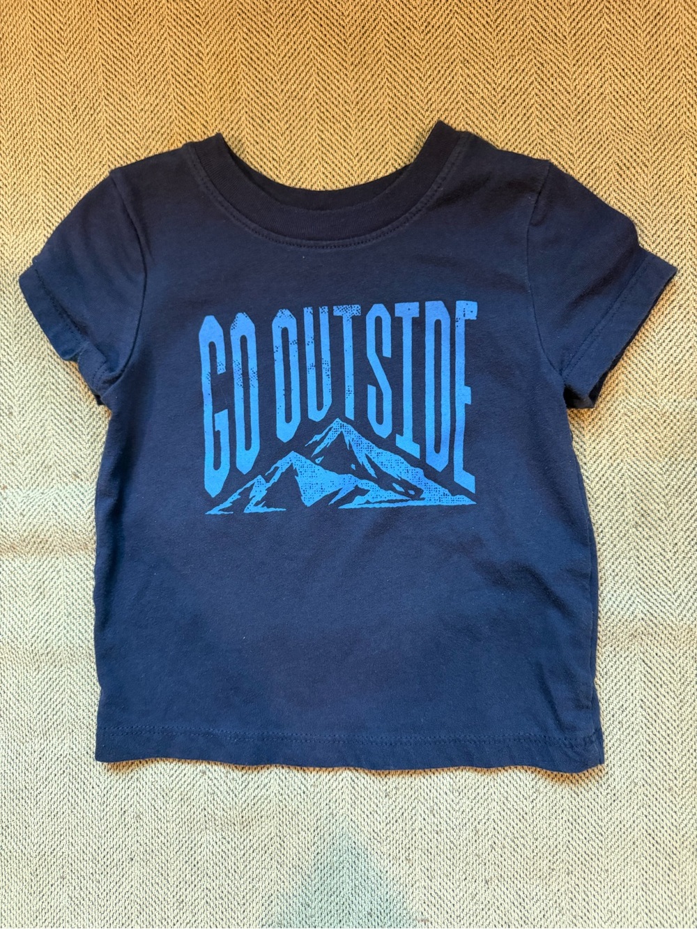 Cat & Jack Navy and Light Blue 'Go Outside' Graphic Tee